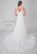Picture of: A-Line Lace Wedding Gown with V Neckline and High Slit in WIIW, Style: J2176, Detail Picture 5