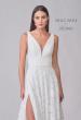 Picture of: A-Line Lace Wedding Gown with V Neckline and High Slit in WIIW, Style: J2176, Detail Picture 7