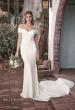 Picture of: Luxe Jersey Off the Shoulder Gown with Ruching in ivory, Style: J2013, Main Picture
