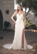Picture of: Luxe Jersey Gown with Lace Back Details and Buttons in ivory, Style: J2098, Main Picture
