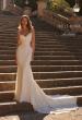 Picture of: Luxe Jersey and Lace Wedding Dress with Unique Open Back and Illusion Sides in ivory, Style: J2223, Main Picture