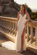 Picture of: Chic Luxe Jersey Wedding Dress with Ruching and Illusion Back in ivory, Style: J2228, Main Picture