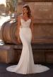 Picture of: Luxe Jersey Wedding Gown with Lace Bustier Illusion Bodice and Sheer Back in ivory, Style: J2232, Main Picture