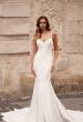 Picture of: Simple Elegant Wedding Dress with Dramatic Train in Ivory, Style: J2272, Main Picture