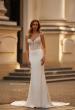 Picture of: Gorgeous Wedding Dress with Sheer Lace Top and Ruched Jersey Skirt in ivory, Style: J2275, Main Picture