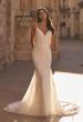 Picture of: Lace Corset Fit and Flare Wedding Dress with Spaghetti Straps in ivory, Style: J2319, Main Picture