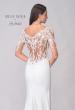 Picture of: Luxe Jersey Gown with Illusion Lace Long Sleeves and Ruching Detail in ivory, Style: J2122, Detail Picture 8