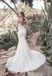 Picture of: Chic Wedding Dress with Ruching and Buttons in ivory, Style: J2032, Back Picture