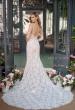Picture of: Gorgeous Lace Gown with Scallop Detailing and Low Back in ivory, Style: J2090, Back Picture