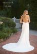 Picture of: Elegant Luxe Jersey Gown with Lace Bodice and Slit in ivory, Style: J2102, Back Picture