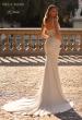 Picture of: Ruched Luxe Jersey Wedding Dress with Illusion Lace Corset Top in ivory, Style: J2172, Back Picture