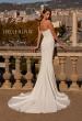 Picture of: Simply Stunning Strapless Luxe Jersey Gown with Sweetheart Top in ivory, Style: J2210, Back Picture