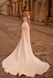 Picture of: Gorgeous Satin Strapless Wedding Dress with Ruching and Slit in ivory, Style: J2245, Back Picture