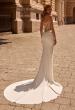 Picture of: Strapless Luxe Jersey Wedding Dress with Unique Bodice and Boning in ivory, Style: J2248, Back Picture