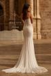 Picture of: Sheer Corset Mermaid Wedding Dress with Ruched Tulle Skirt in ivory, Style: J2321, Back Picture
