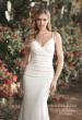 Picture of: Modern Jersey Luxe Knit Dress with Ruching and V Neckline in ivory, Style: J2035, Detail Picture 1