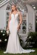 Picture of: Plunge Neck Ruched Dress with Lace Up Back in ivory, Style: J2087, Detail Picture 1