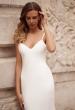 Picture of: Simple Elegant Wedding Dress with Dramatic Train in Ivory, Style: J2272, Detail Picture 1