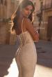 Picture of: Lace Corset Fit and Flare Wedding Dress with Spaghetti Straps in ivory, Style: J2319, Detail Picture 1