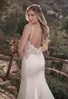 Picture of: Silk Gown with Illusion Lace Bodice and Slit in ivory, Style: J2024, Detail Picture 2