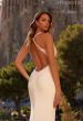 Picture of: Gorgeous Luxe Jersey Wedding Dress with Illusion Lace Bodice and Open Low Back in ivory, Style: J2118, Detail Picture 2