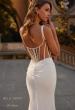 Picture of: Chic Luxe Wedding Dress with Bustier Top and Stunning Illusion Corset Back in ivory, Style: J2221, Detail Picture 2