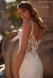 Picture of: Luxe Jersey Wedding Gown with Lace Bustier Illusion Bodice and Sheer Back in ivory, Style: J2232, Detail Picture 2