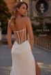 Picture of: Satin Strapless Wedding Dress with Ruching and Illusion Corset Back in ivory, Style: J2239, Detail Picture 2