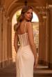Picture of: Luxe Jersey Wedding Dress with Illusion Lace Corset Bodice in ivory, Style: J2250, Detail Picture 2