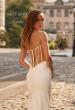 Picture of: Strapless Satin Fit and Flare Wedding Dress with Corset Back in ivory, Style: J2277, Detail Picture 2