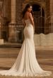 Picture of: Sheer Corset Mermaid Wedding Dress with Ruched Tulle Skirt in ivory, Style: J2321, Detail Picture 2