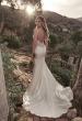 Picture of: Silk Gown with Illusion Lace Bodice and Slit in ivory, Style: J2024, Detail Picture 3, Landscape
