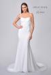 Picture of: Ruched Long Wedding Gown in Luxe Knit Jersey in ivory, Style: J2038, Detail Picture 3