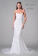 Picture of: Chic Square Neck Luxe Knit Jersey Gown with Lace Up Tie Back in ivory, Style: J2068, Detail Picture 4