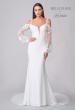 Picture of: Unique Jersey Wedding Gown with Balloon Sleeves and Cold Shoulder in ivory, Style: J2152, Detail Picture 4