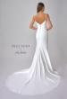 Picture of: Classic Luxe Knit Wedding Gown with Draped Slit Detail in ivory, Style: J2034, Detail Picture 5