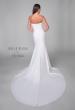 Picture of: Strapless Ruched Luxe Jersey Wedding Dress with Slit and Back Buttons in ivory, Style: J2073, Detail Picture 5