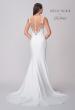 Picture of: Ruched Gown with High Slit and Illusion Button Back in ivory, Style: J2174, Detail Picture 5