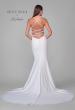 Picture of: Chic Square Neck Luxe Knit Jersey Gown with Lace Up Tie Back in ivory, Style: J2068, Detail Picture 6