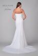 Picture of: Strapless Ruched Luxe Jersey Wedding Dress with Slit and Back Buttons in ivory, Style: J2073, Detail Picture 6