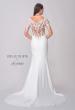Picture of: Luxe Jersey Gown with Illusion Lace Long Sleeves and Ruching Detail in ivory, Style: J2122, Detail Picture 6