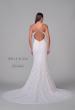 Picture of: Stretch Lace Long Wedding Dress with Slit and Scallop Details in ivory, Style: J2154, Detail Picture 6