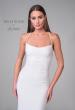 Picture of: Chic Square Neck Luxe Knit Jersey Gown with Lace Up Tie Back in ivory, Style: J2068, Detail Picture 7