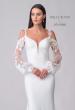 Picture of: Unique Jersey Wedding Gown with Balloon Sleeves and Cold Shoulder in ivory, Style: J2152, Detail Picture 7
