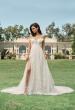 Picture of: Off the Shoulder A-Line Lace Detail Gown with Illusion Back in IBII, Style: B1193, Main Picture