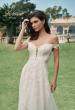 Picture of: Off the Shoulder A-Line Lace Detail Gown with Illusion Back in IBII, Style: B1193, Detail Picture 1