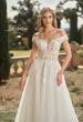 Picture of: Wedding Gown with Ornate Lace Off the Shoulder Bodice in III, Style: B1050, Detail Picture 1