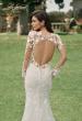 Picture of: Trumpet Style Wedding Dress with Stunning Clover Shape Train and Sleeves in III, Style: B1299, Detail Picture 2