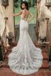 Picture of: Trumpet Gown with Plunge Neck and Detailed Lace Train in IIII, Style: B1199, Main Picture