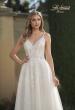 Picture of: A-Line Wedding Dress with Slit and Illusion Bodice in IIII, Style: B1011, Detail Picture 1